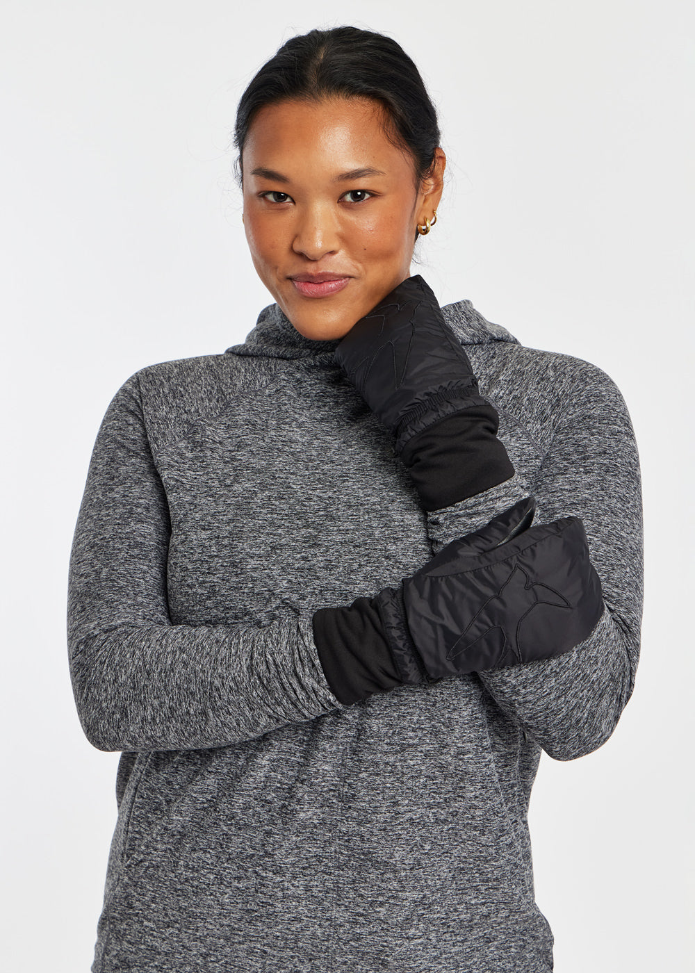 Super Puff Running Mittens in Black
