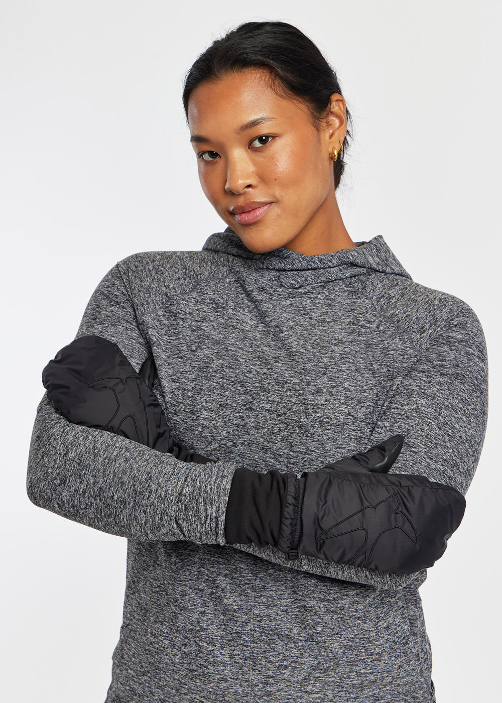 Super Puff Running Mittens in Black